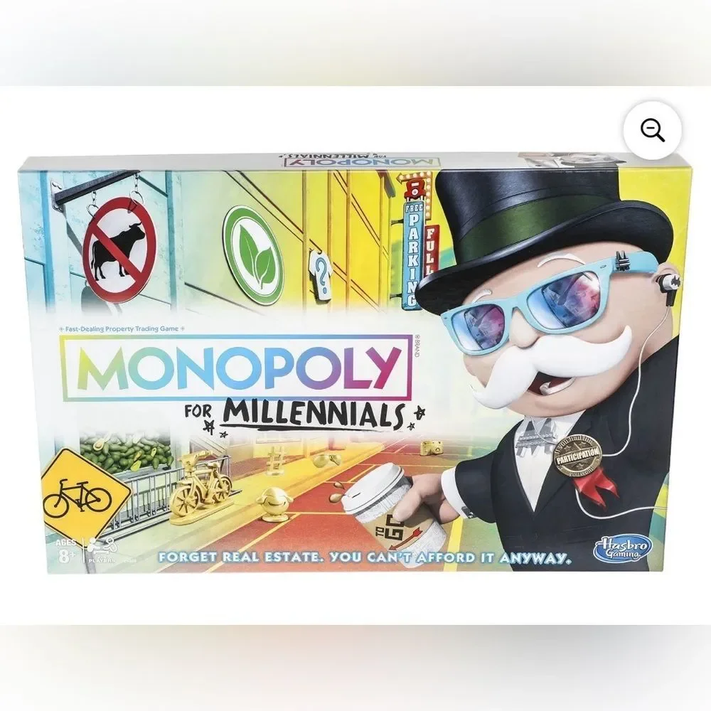 Monopoly for Millennials Board Game Hasbro New Sealed